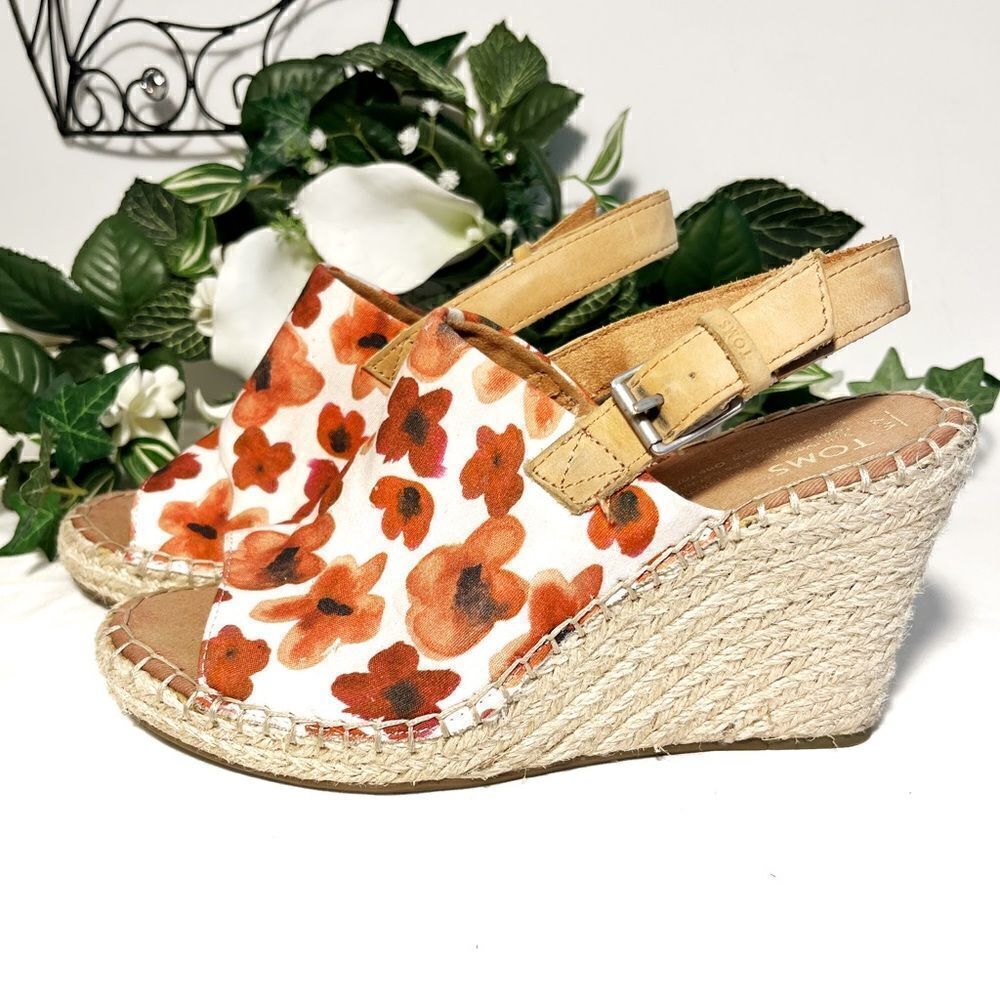 Toms Poppy Monica Wedge  (Size 7) - Picture 2 of 10